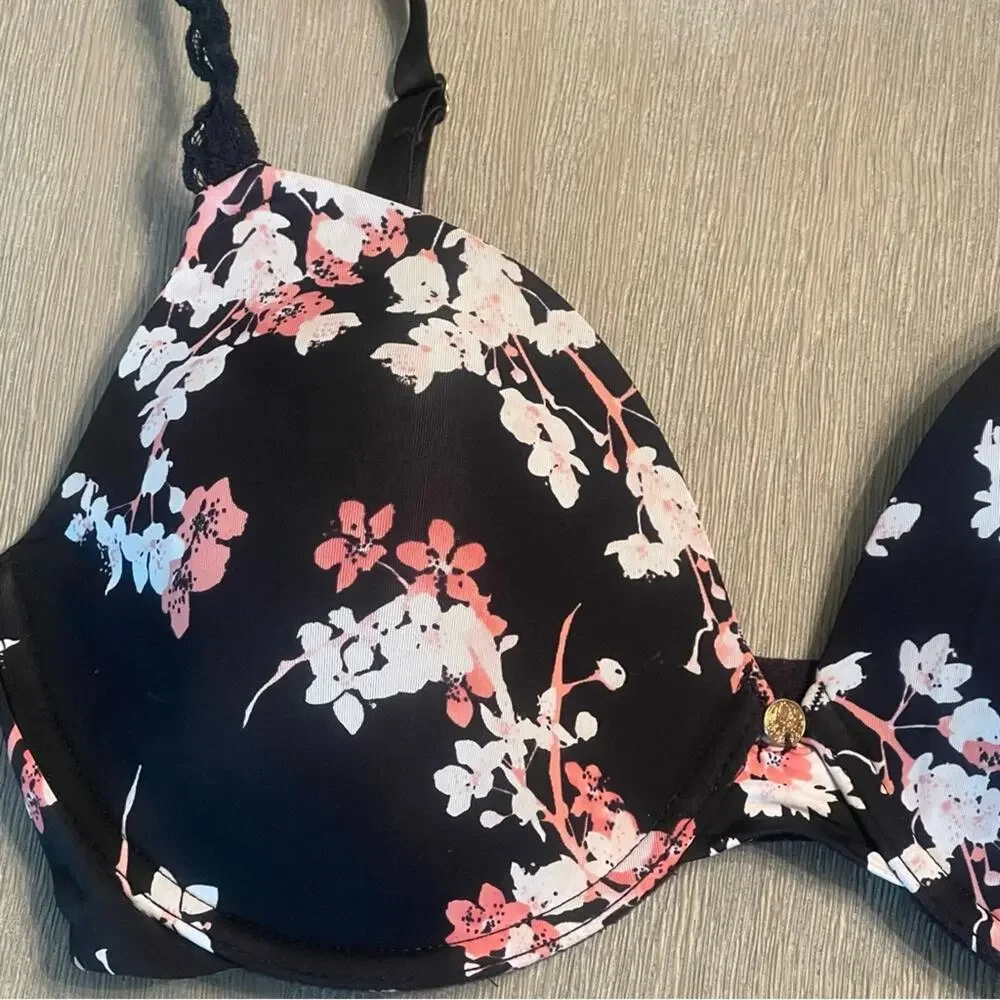 Natori Pure Luxe Underwire Tshirt Bra womens Size 32D Cherry Blossom intimates